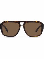 Dolce & Gabbana Eyewear lunettes de soleil DG Crossed - Marron