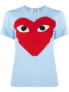 Comme Des Garçons Play t-shirt à imprimé cœur - Bleu