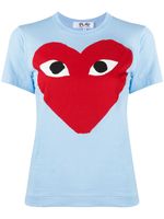 Comme Des Garçons Play t-shirt à imprimé cœur - Bleu - thumbnail