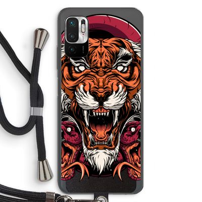 Tiger and Rattlesnakes: Xiaomi Redmi Note 10 5G Transparant Hoesje met koord