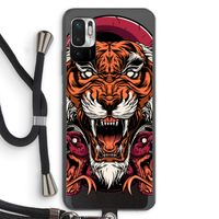 Tiger and Rattlesnakes: Xiaomi Redmi Note 10 5G Transparant Hoesje met koord