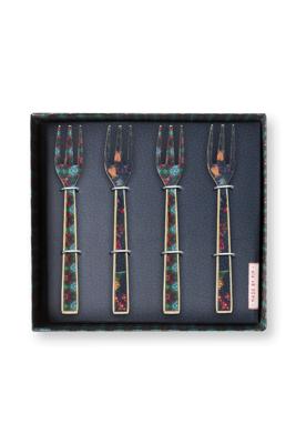 Pip Studio Set/4 Geëmailleerde Gebaksvorkjes Berry Blues