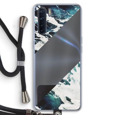 Golven: Oppo A91 Transparant Hoesje met koord