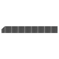 vidaXL Schuttingpanelenset 1484x(105-186) cm HKC zwart