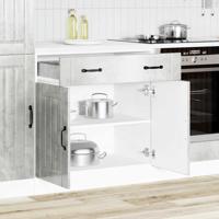 Keuken onderkast Lucca bewerkt hout betongrijs
