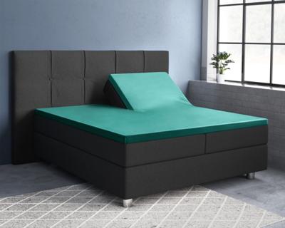 Primaviera Deluxe Splittopper Satijn Hoeslaken Donker Groen 160 x 200