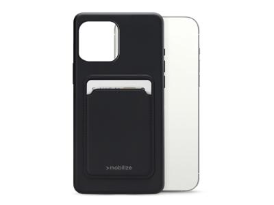 Mobilize Mobilize Rubber Gelly Card Case Apple iPhone 13 Pro Max Matt Black