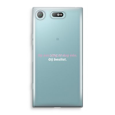 gij beslist: Sony Xperia XZ1 Compact Transparant Hoesje