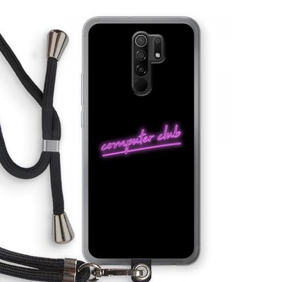 Vice Black: Xiaomi Redmi 9 Transparant Hoesje met koord