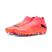 PUMA Future 7 Match+ Veterloze Gras / Kunstgras Voetbalschoenen (MG) Roze Zwart Oranje - thumbnail