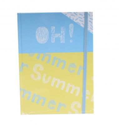 Tesoro schrift oh summer blauw/geel 21 cm
