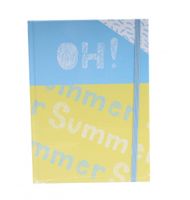 Tesoro schrift oh summer blauw/geel 21 cm - thumbnail