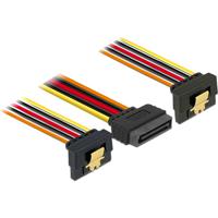 DeLOCK 60145 SATA-kabel 0,15 m SATA 15-pin Zwart, Oranje, Rood, Geel - thumbnail