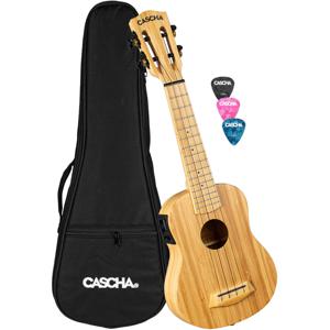 Cascha HH 2312E Bamboo Natural E/A sopraan ukelele set