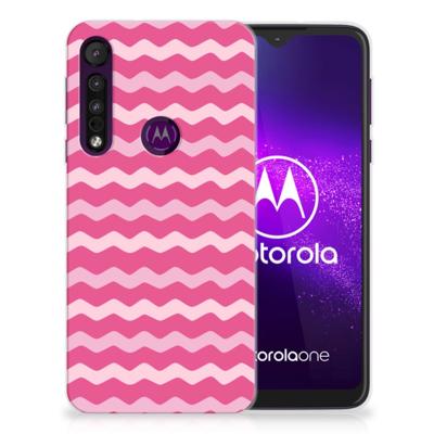 Motorola One Macro | TPU bumper | Waves Pink
