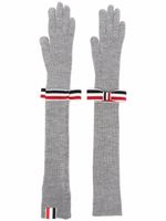 Thom Browne gants à détail de nœud - Gris