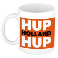 Hup Holland hup mok/ beker wit 300 ml