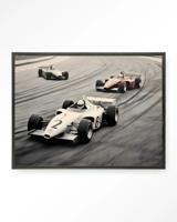 Urban Cotton Wandkleed 'Race Track' 145 x 190cm in Floating Frame - black Urban Cotton Wandkleed 'Race Track' 145 x 190cm in Floating Frame - black