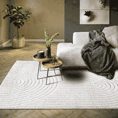 Vloerkleed Panglao Wit 160x235 Cm Hoogpolig Elle Decoration - Dekbed-Discounter.nl