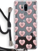 Chicks before dicks: LG G7 Thinq Transparant Hoesje met koord