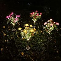 solar rododendron outdoor gesimuleerde bloemlamp led kunstbloem vloer invoeglamp tuin en binnenplaats decoratieve verlichting vakantie feest decoratieve verlichting Lightinthebox