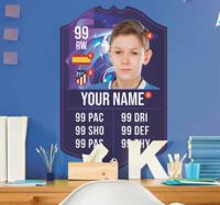 Muursticker kinderkamer FIFA kaart gepersonaliseerd - thumbnail