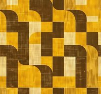 Art deco-stijl vinyl tapijt geel
