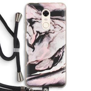 Roze stroom: Xiaomi Redmi 5 Transparant Hoesje met koord