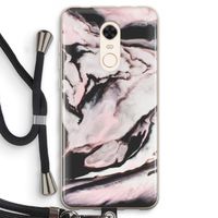 Roze stroom: Xiaomi Redmi 5 Transparant Hoesje met koord