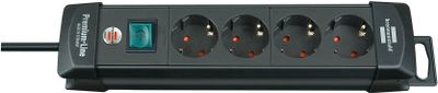 Brennenstuhl Premium-Line stekkerdoos 4-voudig zwart 1,8m H05VV-F 3G1,5 - 1951140100