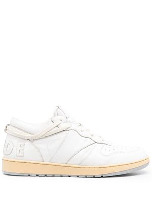 RHUDE baskets en cuir à design à empiècements - Blanc
