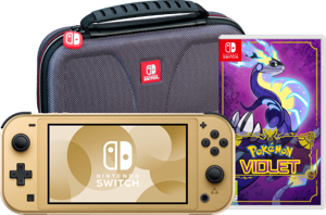 Nintendo Switch Lite Zelda Edition + Pokémon Violet + Beschermhoes