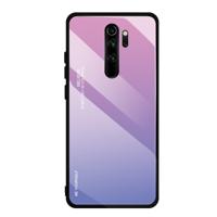Voor Xiaomi Redmi Note 8 Pro gradiënt kleur glas geval (licht paars)