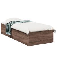 Bedframe bewerkt hout bruin eikenkleur 90x200 cm