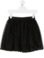 Alberta Ferretti Kids jupe en tulle à pois - Noir - thumbnail