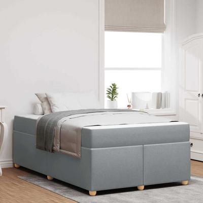 Bedframe met matras Anders Lichtgrijs 120 x 200 cm Stof