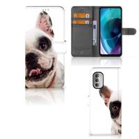 Motorola Moto G51 5G | Telefoonhoesje | Met pasjeshouder | Franse Bulldog