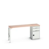 Bott Verso Werkbank | 2 Lades | Breedte Lade 525mm | Multiplex | RAL 7035 - 16921952.16 Bott Verso Werkbank | 2 Lades | Breedte Lade 525mm | Multiplex | RAL 7035 - 16921952.16