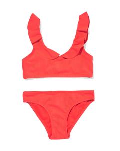 HEMA Kinderbikini Rib Koraal (koraal)