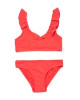HEMA Kinderbikini Rib Koraal (koraal)