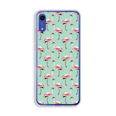 Flamingoprint groen: Honor Play 8A Transparant Hoesje
