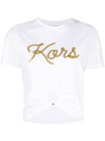 Michael Michael Kors t-shirt froncé à logo imprimé - Blanc - thumbnail