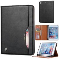 Kneed huid textuur horizontale Flip lederen case voor iPad mini 2019 met fotolijst & houder & card slots & portemonnee & pen slot (zwart)