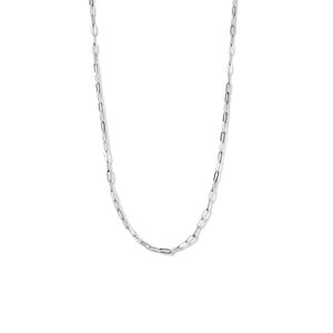 Ketting Paperclip Plat zilver 2,4 mm 40 + 4 cm