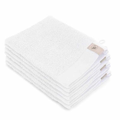 Set van 3 x 2 Walra washandjes soft cotton wit