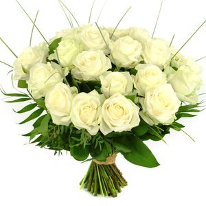 25 Witte rozen