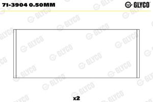 Glyco Drijfstanglager 71-3904 0.50mm