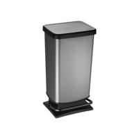 Rotho paso pedaalemmer 40l carbon metallic Rotho paso pedaalemmer 40l carbon metallic