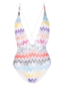 Missoni maillot de bain à motif zigzag - Blanc