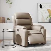 Fauteuil verstelbaar elektrisch kunstleer cappuccinokleurig Fauteuil verstelbaar elektrisch kunstleer cappuccinokleurig